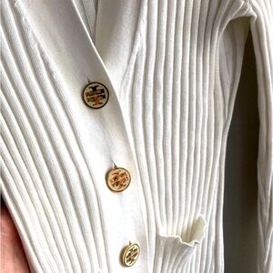 Tory Burch Ribbed Cardigan